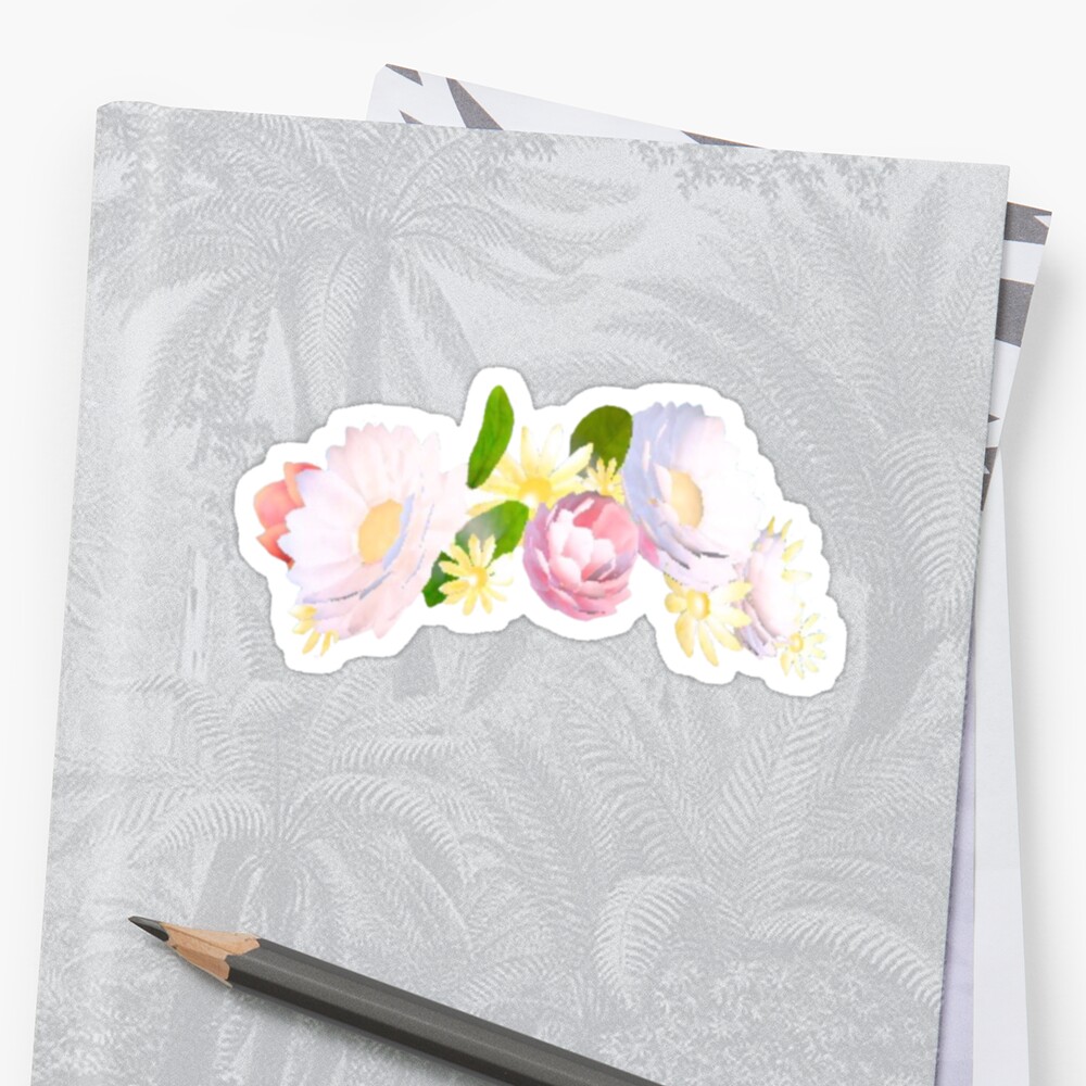 "flower crown filter snapchat" Sticker by LORRAUN | Redbubble