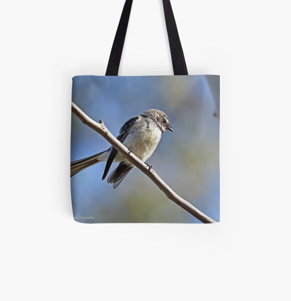 Grey Fantail (021) All Over Print Tote Bag