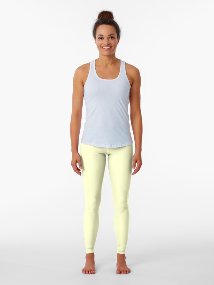 Cheap Solid Pale Yellow Cream Color Leggings for Sale by Discounted Solid  Colors