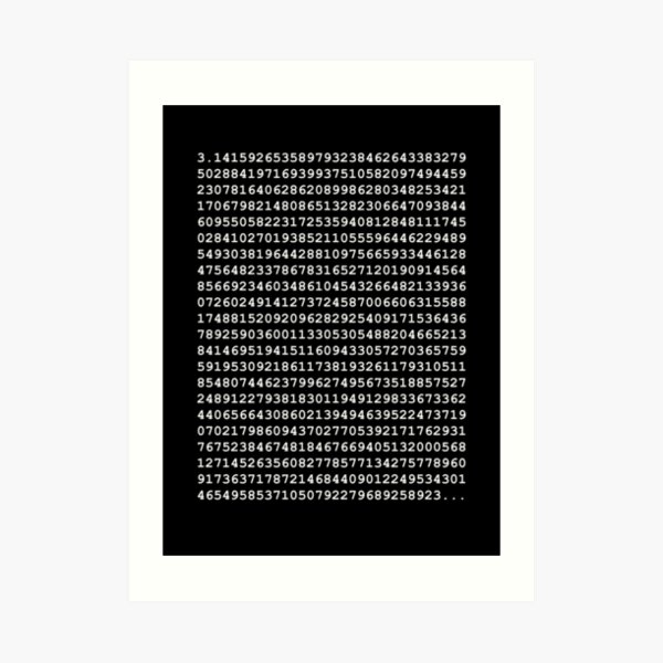 PI White Art Print