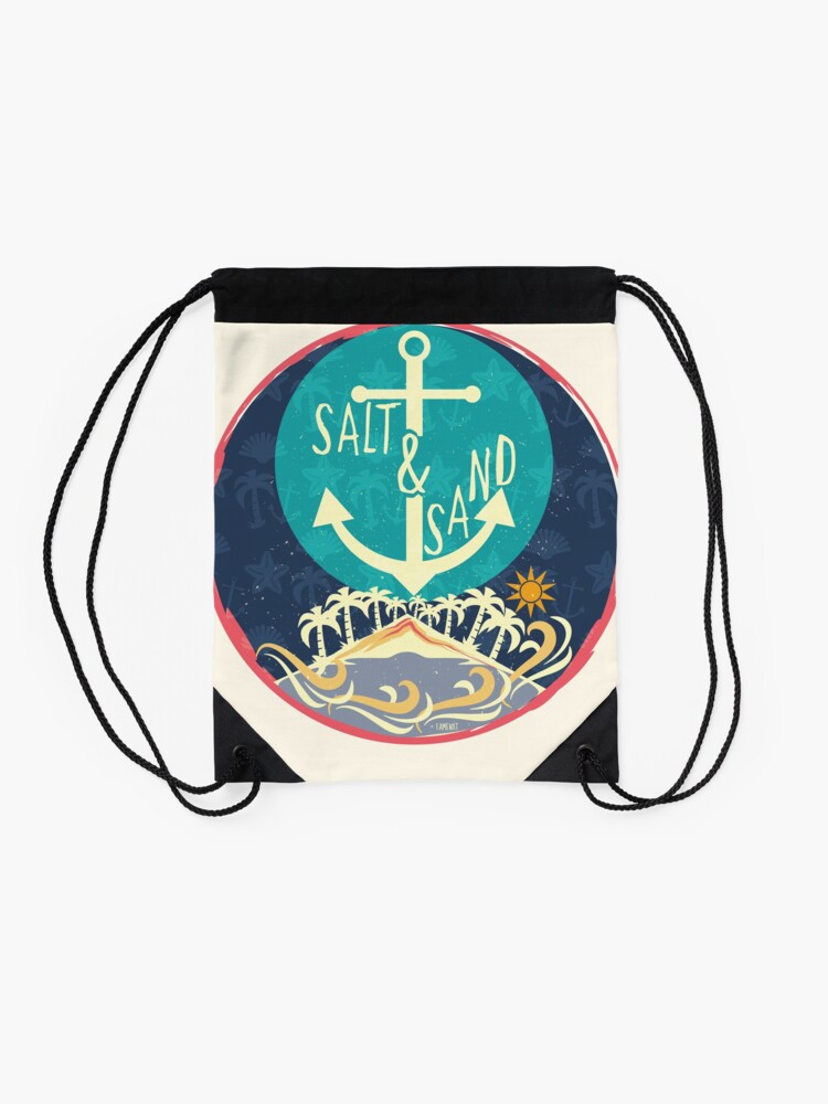Thumbnail 2 of 3, Drawstring Bag, Beach designed and sold by famenxt.