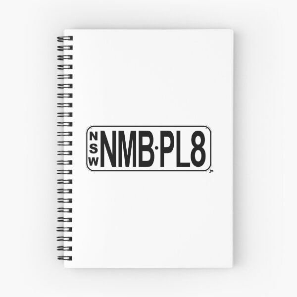 Item preview, NMB.PL8 "Number Plate" Number Plate T-Shirt NSW NMB.PL8 Custom Black Design Transparent Background License Plate designed and sold by JohnnyMyass.