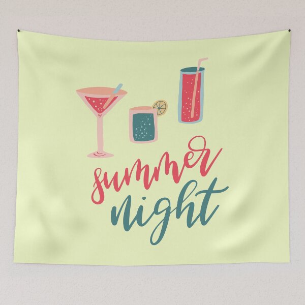 Item preview, Summer Night Lettering designed and sold by GrayCatGraphics.