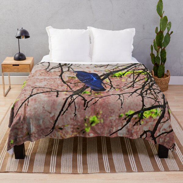 Item preview, Blue Pigeon Pink Wall Bare Tree  designed and sold by Anna Lemos.