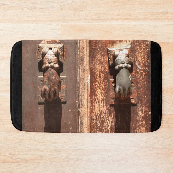 Item preview, Antique wooden door with hand knockers designed and sold by Anna Lemos.