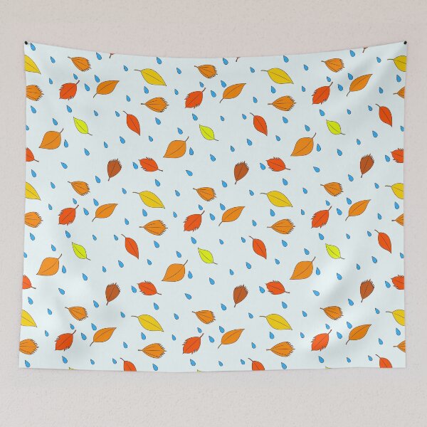 Item preview, Autumn leaves and rain pattern designed and sold by mrhighsky.