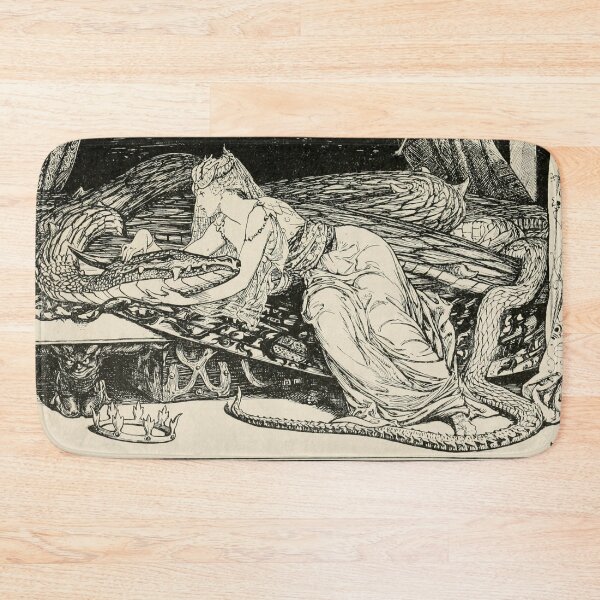 Item preview, The Beautiful Woman soothes the Serpent King designed and sold by Vintage Designs +.
