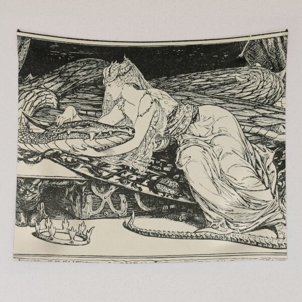 Item preview, The Beautiful Woman soothes the Serpent King designed and sold by Vintage Designs +.