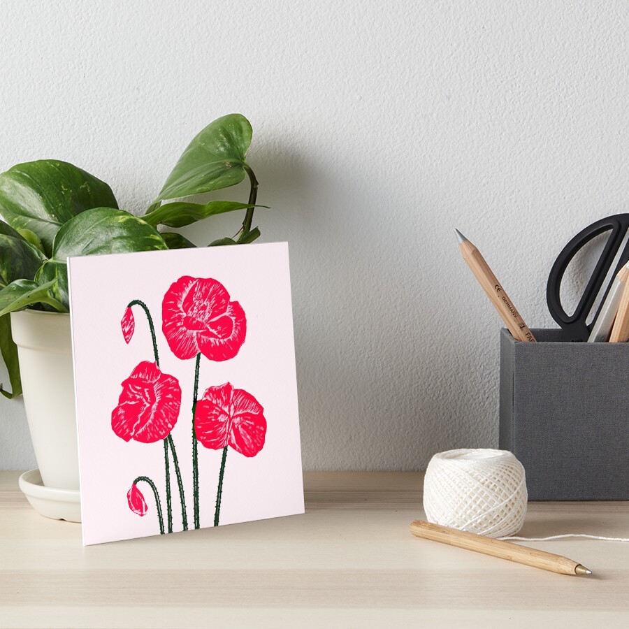 Poppy delight Art Board Print