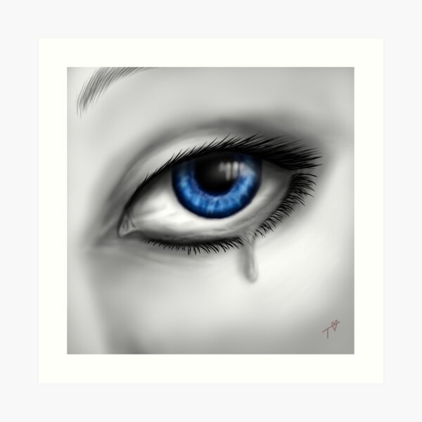 Blue Eyes Cry Art Print
