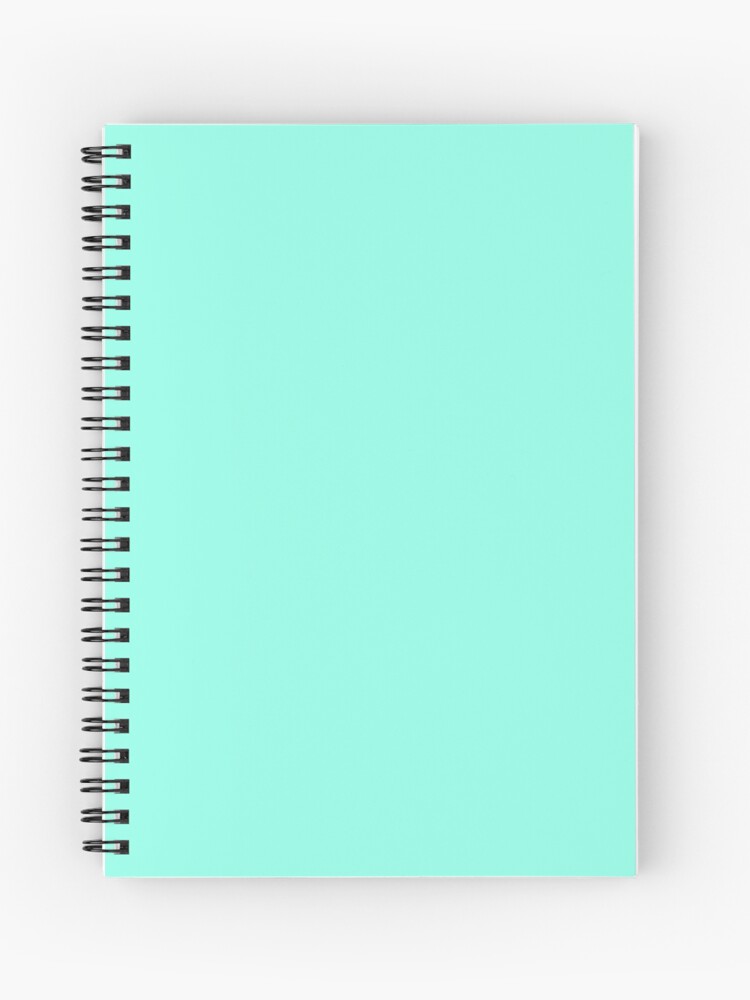 Solid Light Aquamarine Aqua Blue Spiral Notebook for Sale by cheapest Redbubble