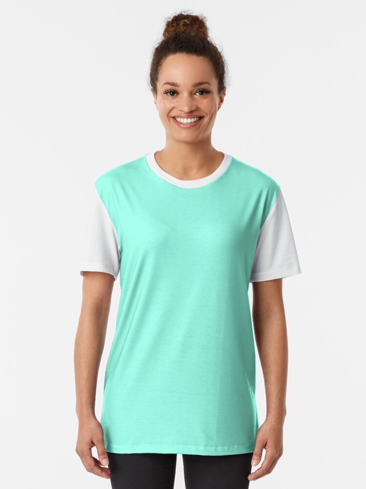 Solid Light Aquamarine Aqua Blue by T-Shirt Green Sale Solid Graphic | Discounted for Redbubble Color\