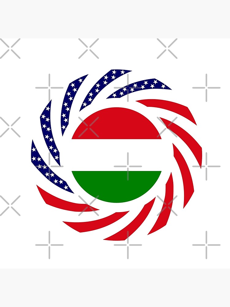 Hungarian American Multinational Patriot Flag Series by carbonfibreme