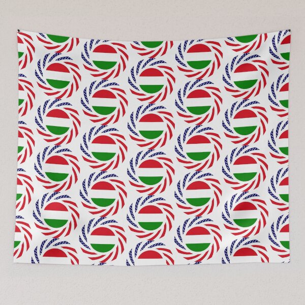 Item preview, Hungarian American Multinational Patriot Flag Series designed and sold by Carbon-Fibre Media.
