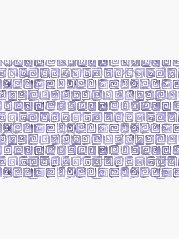 Watercolor Greek Key Pattern - Lilac by annieparsons