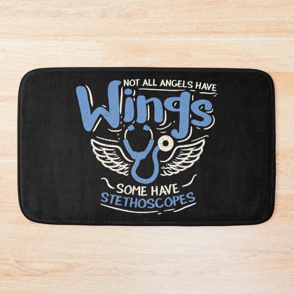 Item preview, Not All Angels Have Wings, Some Have Stethoscopes  /  Medical Caretaker Emergency Hospital Healthcare Ambulance First Aid Stetoskop Rescue Nurse Squad Gift Idea  designed and sold by SimonGs.