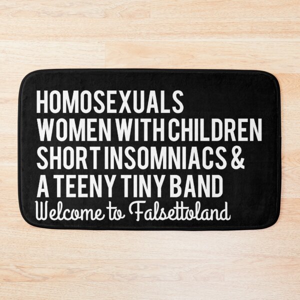 Item preview, Welcome to Falsettoland (White on black, with "WTF") designed and sold by Alaina Fritzinger.