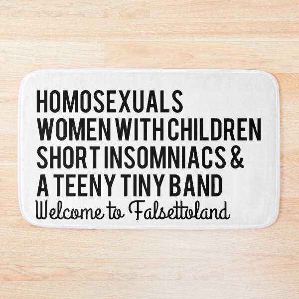 Item preview, Welcome to Falsettoland (Black on white, with "WTF") designed and sold by Alaina Fritzinger.