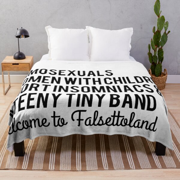 Item preview, Welcome to Falsettoland (Black on white, with "WTF") designed and sold by Alaina Fritzinger.