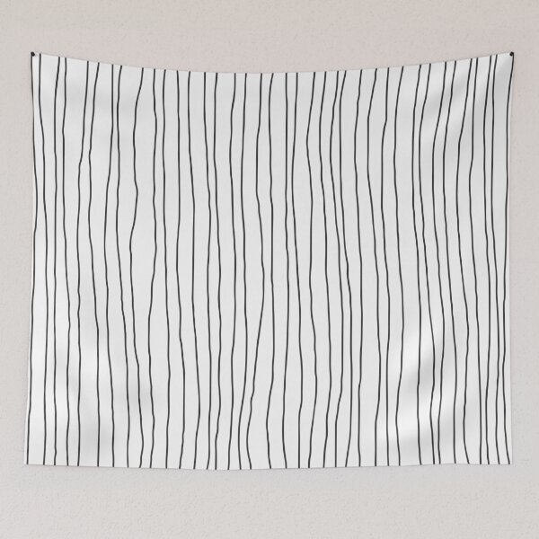 Item preview, Hand Drawn Lines Vertical White Dark Gray designed and sold by Miss Striped.