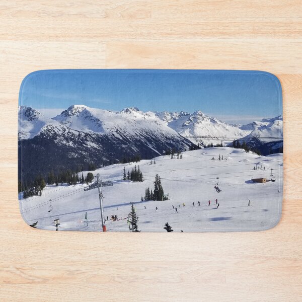 Item preview, Canadian Winter Mountains Ski Slopes in BC Canada designed and sold by Cute and Funny Animal Art Designs.