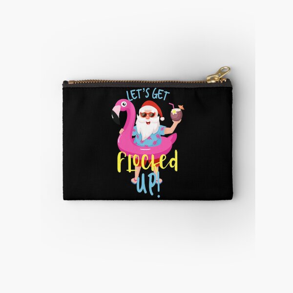 Item preview, Let's Get Flocked Up Santa Claus Flamingo Retro Christmas design designed and sold by NoveltyMerch.