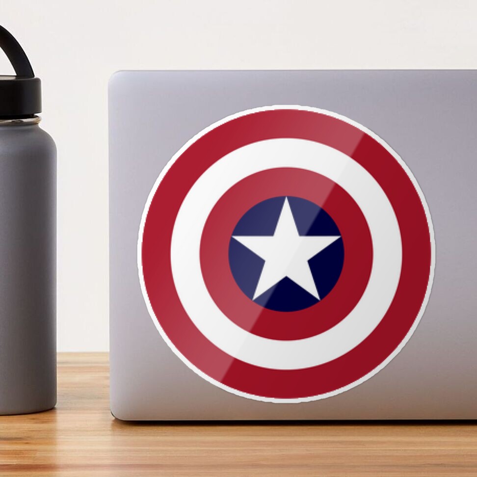 Captain America All Over Logos Water Bottle