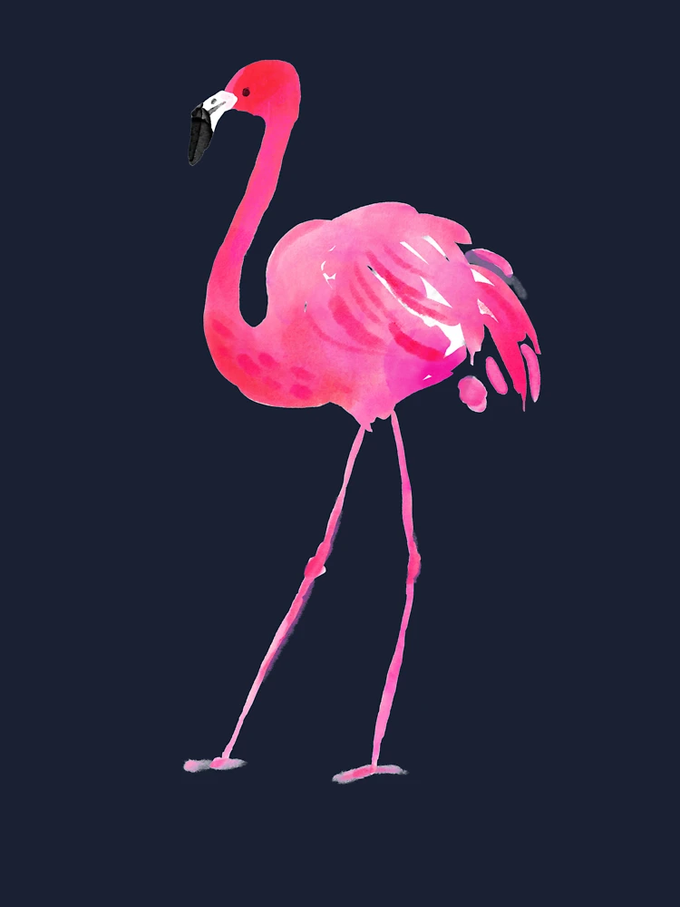 Pink Flamingo art T-shirt. Art by Slaveika Aladjova.