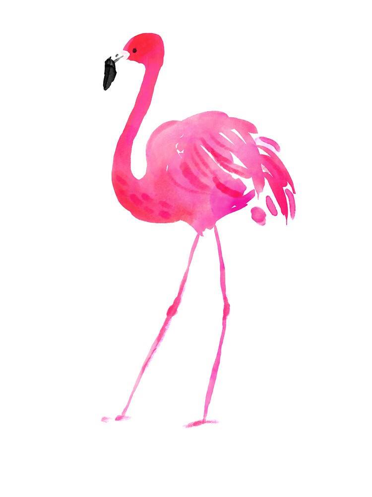 Pink Flamingo art T-shirt. Art by Slaveika Aladjova.