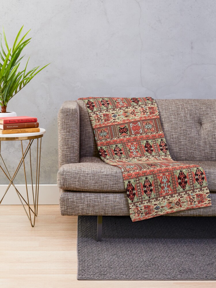 Turkish Kilim Fantasy Magic Carpet Throw Blanket for Sale by vinpauld Redbubble