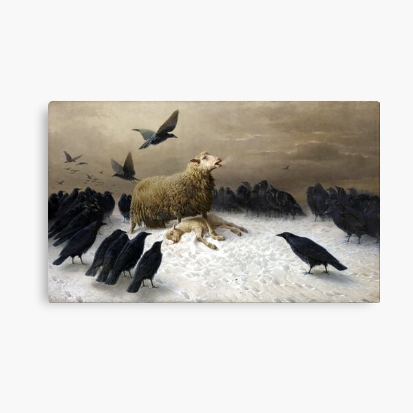 August Friedrich Albrecht Schenck Anguish Canvas Print
