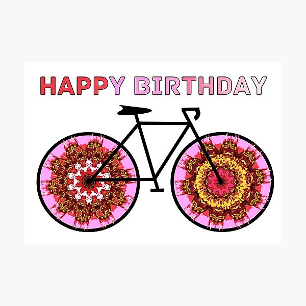 Item preview, Flower pedal power birthday card designed and sold by Happyoninside.
