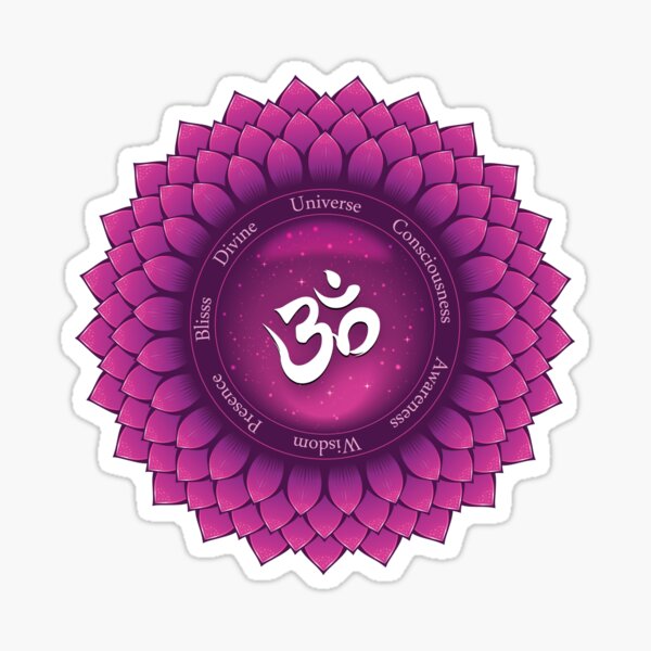 Crown Chakra Yoga Poses - 81wb Sticker for Sale by Serena King