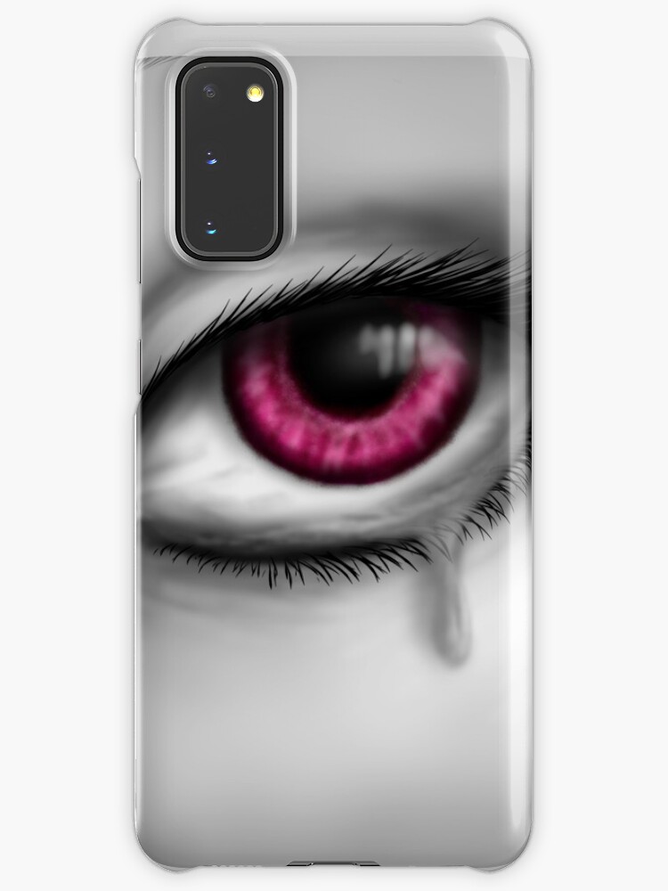 Funda Y Vinilo Para Samsung Galaxy Rosa Ojos Llorando De Alienzombie13 Redbubble