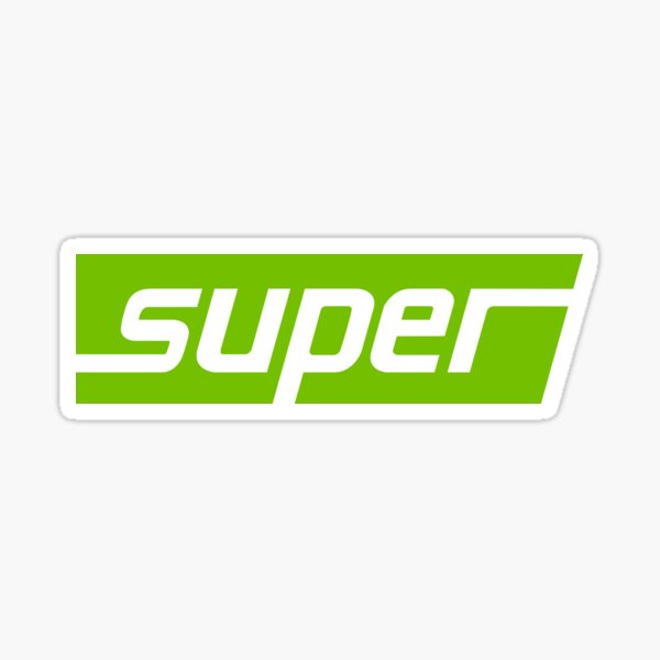 Super logo de envidia verde Pegatina