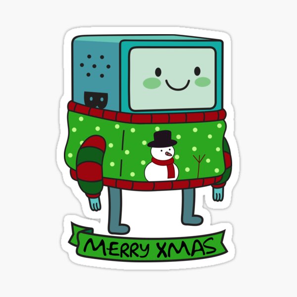 Vista previa del artículo con la obra «BMO Navidad», diseñado y vendido por plushism.