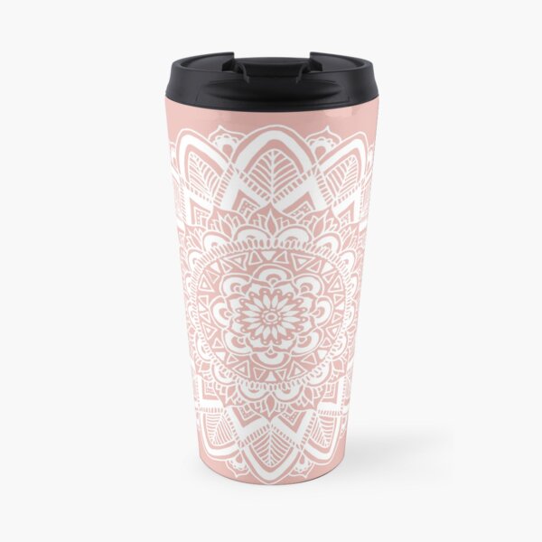 Pink Boho Mandala Travel Mug