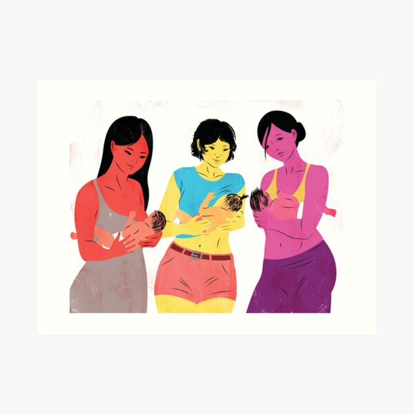 Breastfeeding can be a group actviity Art Print