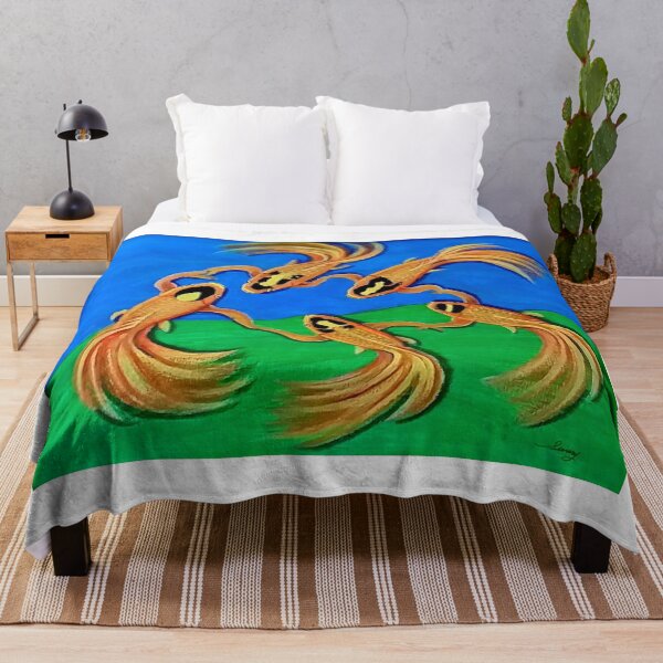 Item preview, Orange Fish Dancing in Circle Painting, Surrealism designed and sold by factory88.