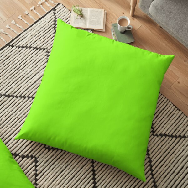 Cheapest Solid Bright Neon Lawn Green Color Floor Pillow