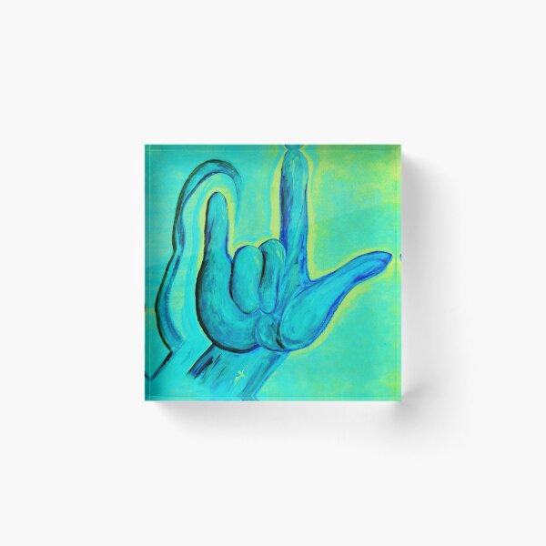 Item preview, ASL I Love You Blue designed and sold by EloiseArt.