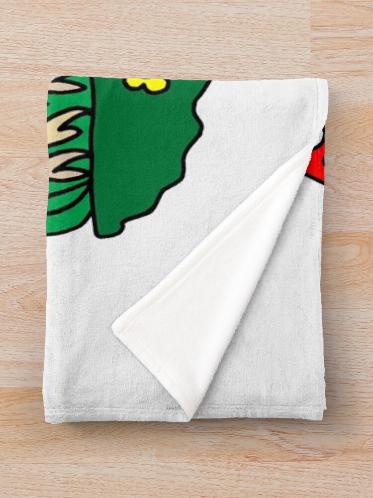"Frog and Mushrooms" Throw Blanket by imphavok Redbubble
