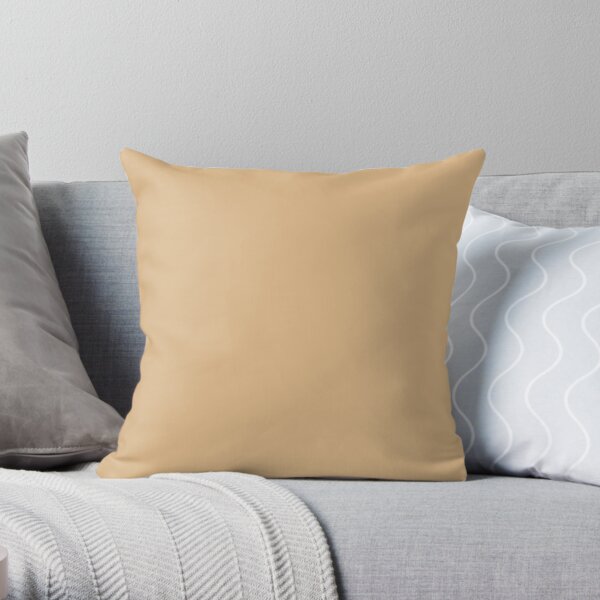 Cheap Solid Soft BurlyWood Color Throw Pillow