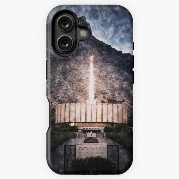 Item preview, He Comes to Save — Provo Temple, Rain designed and sold by melodyrosemedia.
