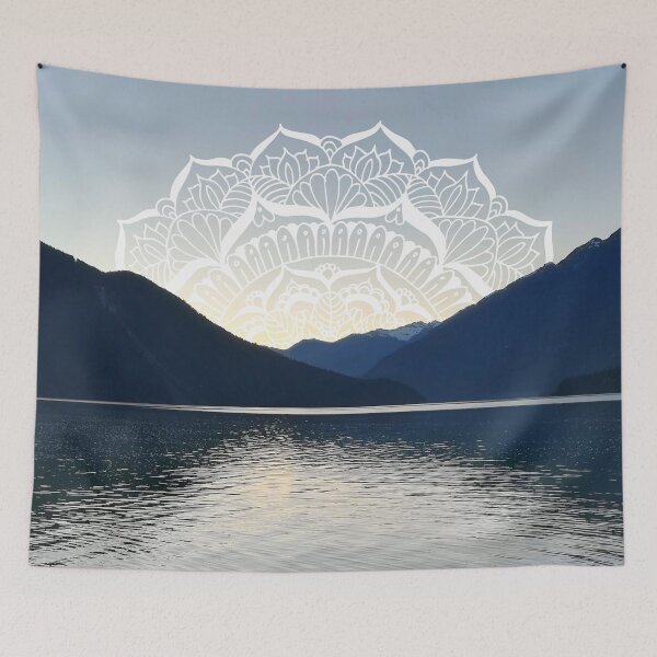Item preview, Mandala Over the Lake at Sunset designed and sold by Julie Erin Designs.
