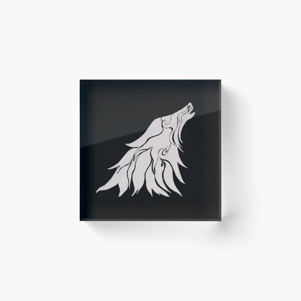 Item preview, White Tribal Wolf Head designed and sold by JBrass.