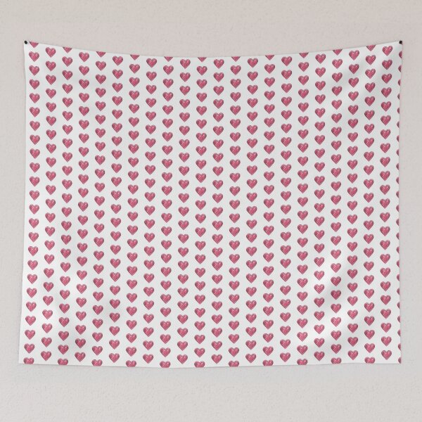 Item preview, Shiny Pink Candy Polka Dot Hearts, Repeating Pattern designed and sold by Nicolette Olivier.