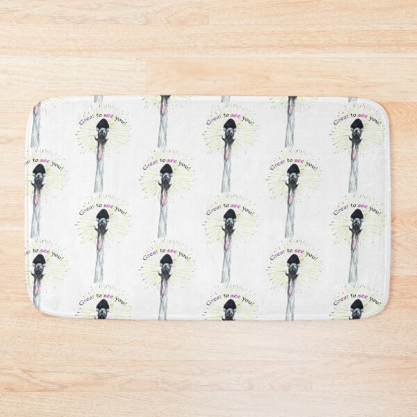 Item preview, Africa, animals, bird crane, crowned, black, white, pink, design, BebiCervin designed and sold by BebiCervin.