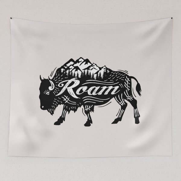 Item preview, Buffalo Roam Black designed and sold by MyMaxDesign.