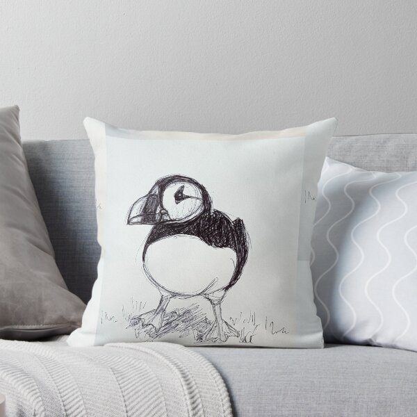 Item preview, Dibujo de frailecillo blanco y negro designed and sold by AlannaRay.
